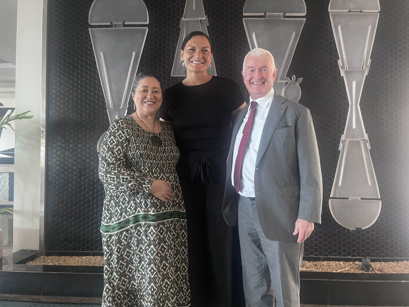 Their Excellencies with Dame Valerie Adams