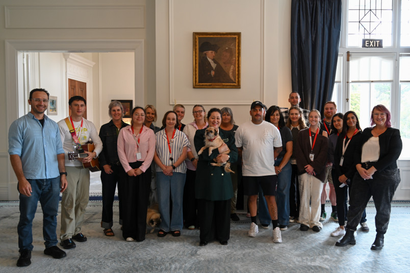 Dame Cindy and staff from the Wellington City Mission