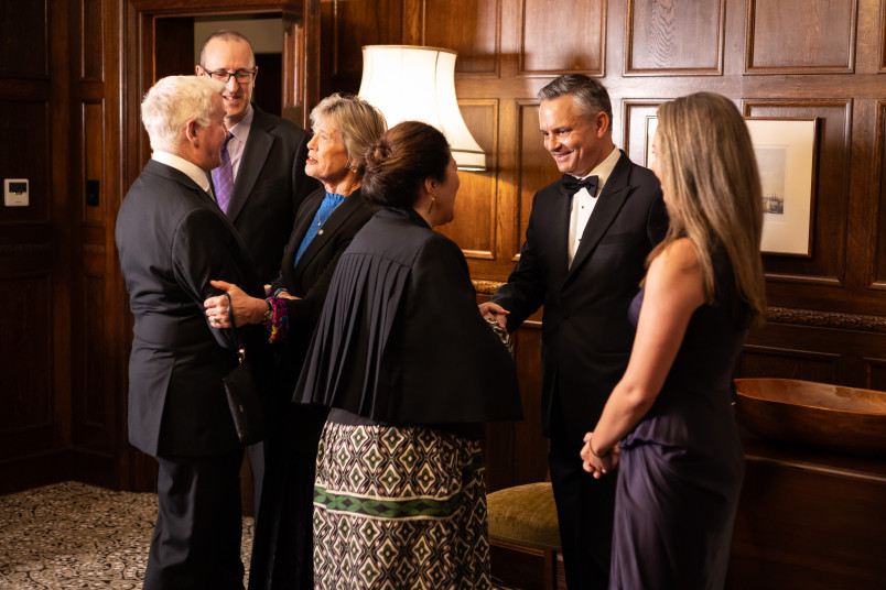 Dame Cindy and Dr Davies meeting the official party
