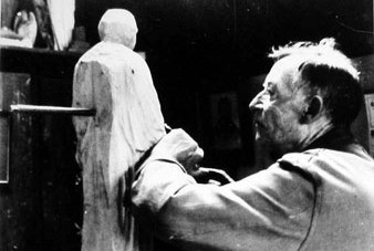 Frederick George Gurnsey in his studio, 1952