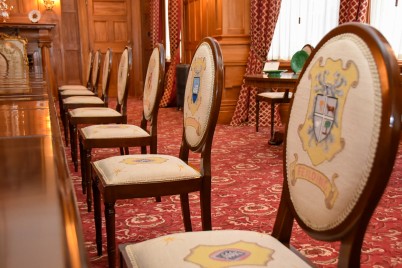 Needlepoint chairs Government House Wellington