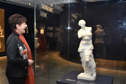 Dame Patsy with Salvador Dali's Venus de Milo with Drawers