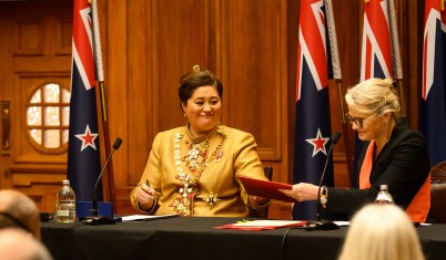 Dame Cindy Kiro at her swearing-in ceremony