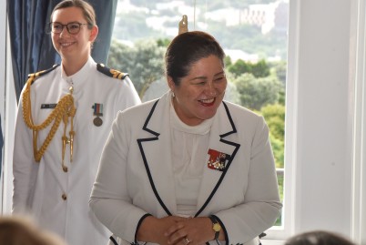 Dame Cindy speaking at the Royal Humane Society of New Zealand Presentation of 2022