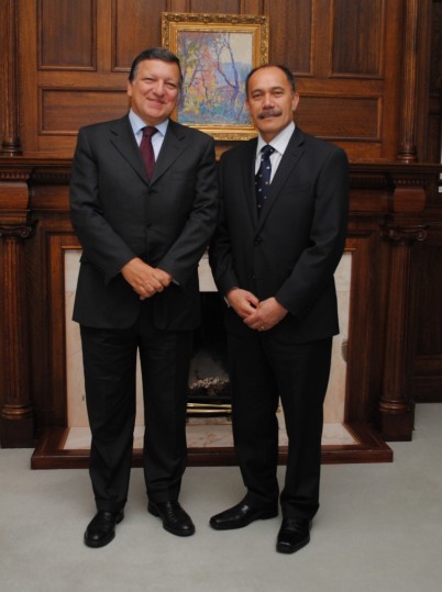 Jose Manuel Barroso, President of the European Commission, and Sir Jerry Mateparae, Governor-General.