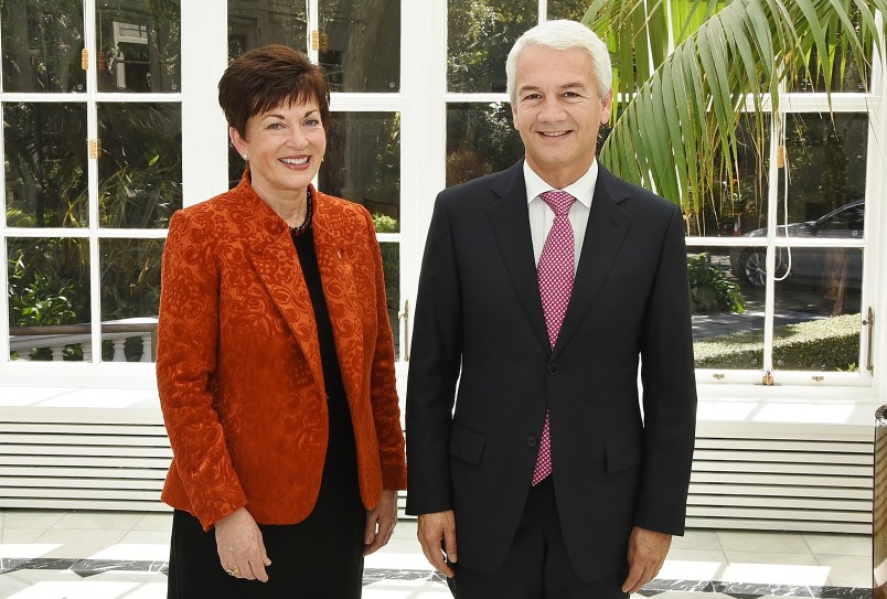 HE The Rt Hon Dame Patsy Reddy, GNZM, QSO, Governor-General of New Zealand, and Mr Fabrizio Marcelli, The Ambassador of Italy.