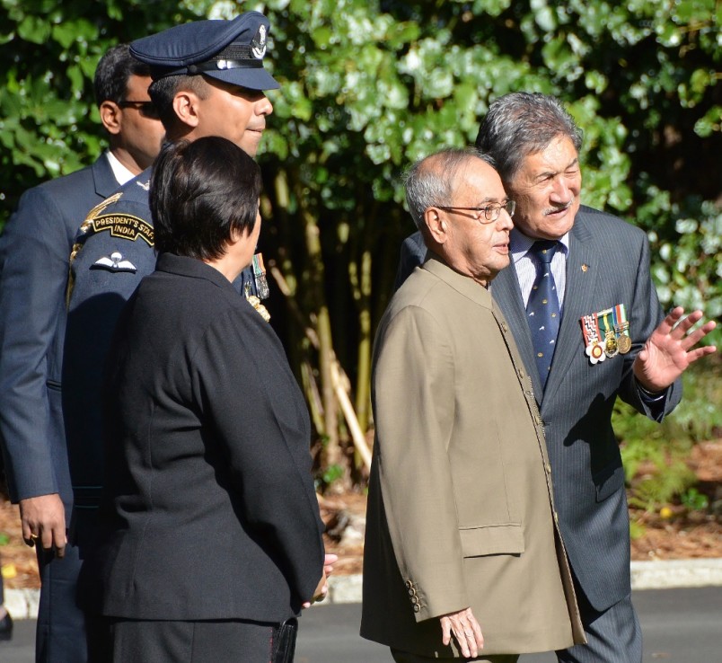 President Mukherjee is advised by the Vice-Regal Kaumatua, Mr Lewis Moeau.