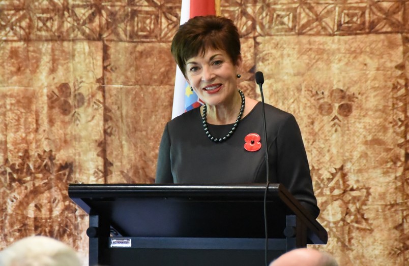 Image of Dame Patsy speaking at the luncheon for the President of Croatia