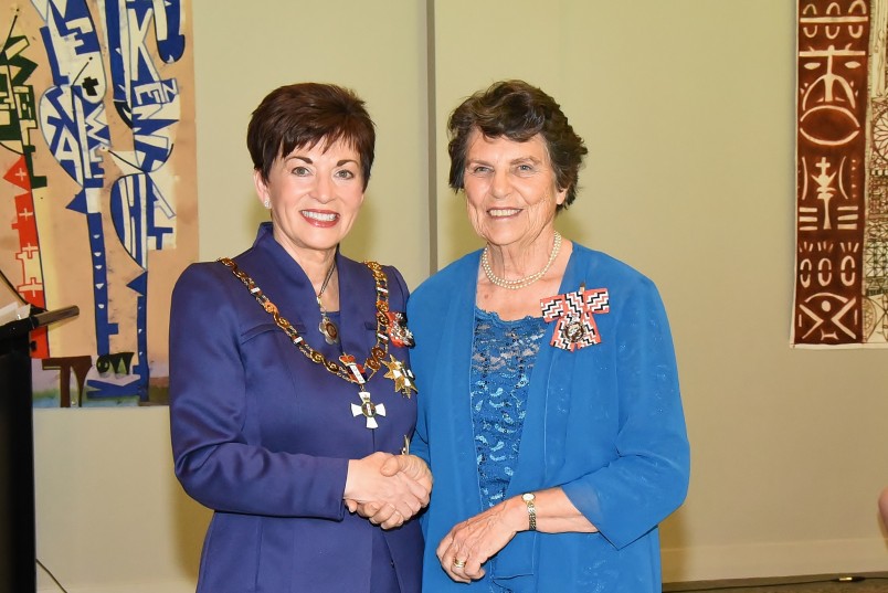 An image of Dame Patsy and Mrs Janet McRobbie, of Pokeno, QSM for services to Girl Guides and the community