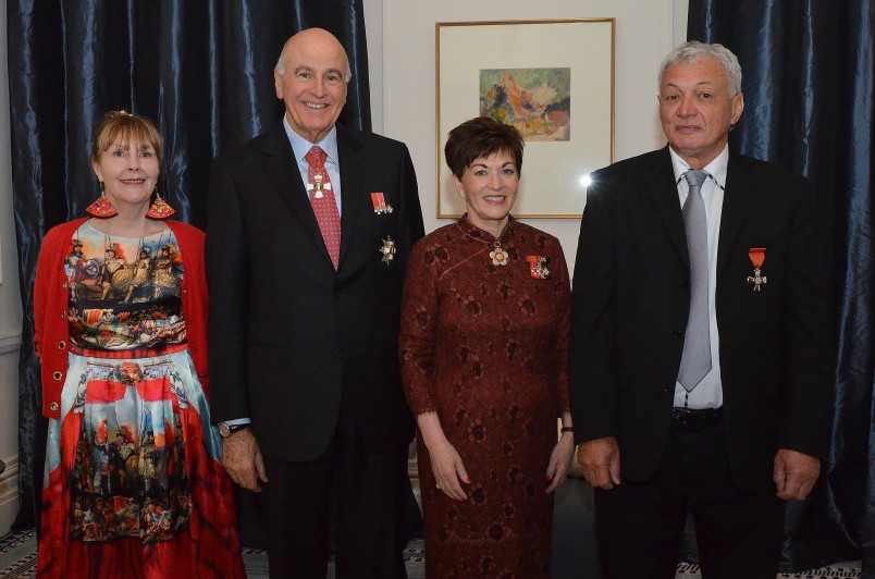 an image of Their Excellencies with Toro Waaka MNZM and Marion Waaka