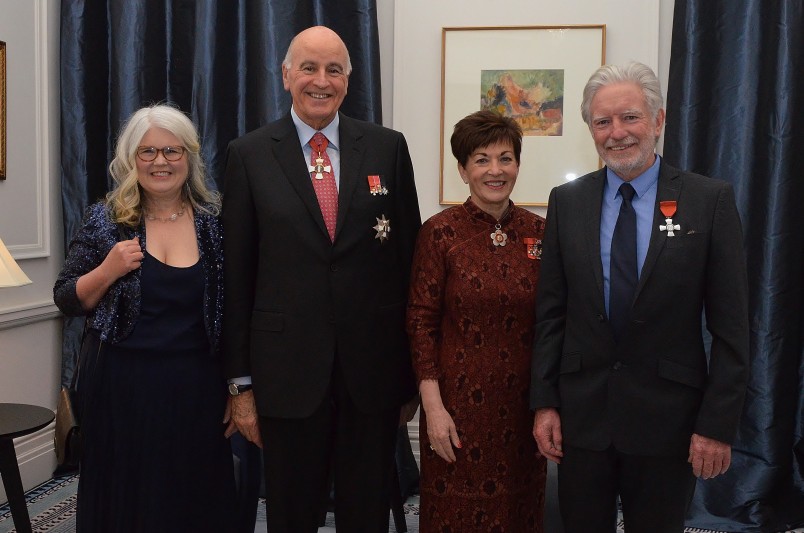 an image of Their Excellencies with Peter Hayden, MNZM and Jeannie Hayden