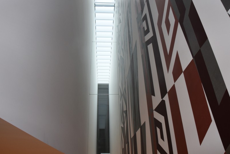 An image of architectural detail at the Len  Lye Centre