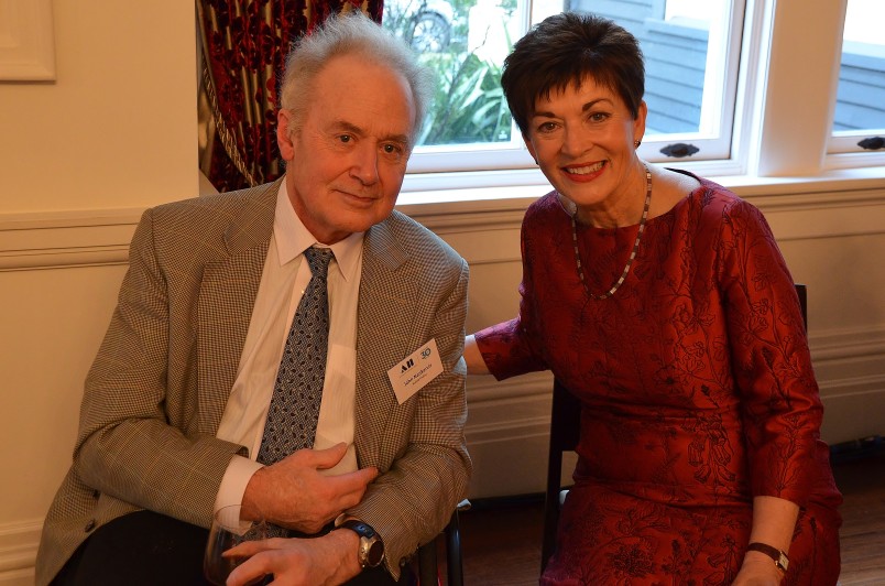 Image of Dame Patsy and reception guest, John Nankervis