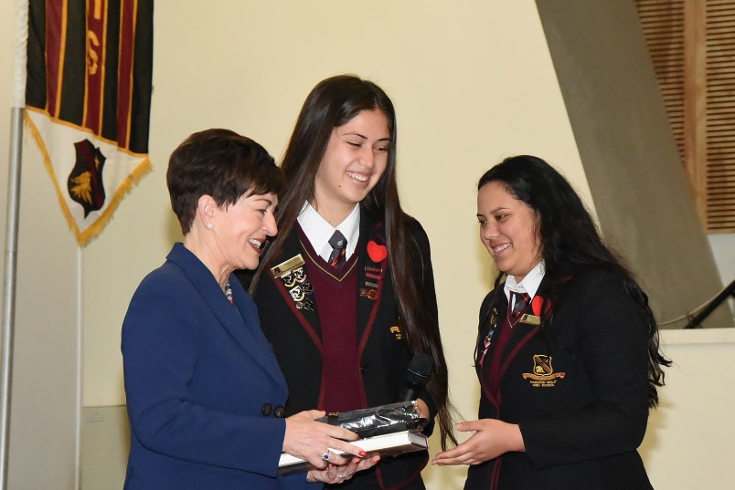 an image of Dame Patsy and students