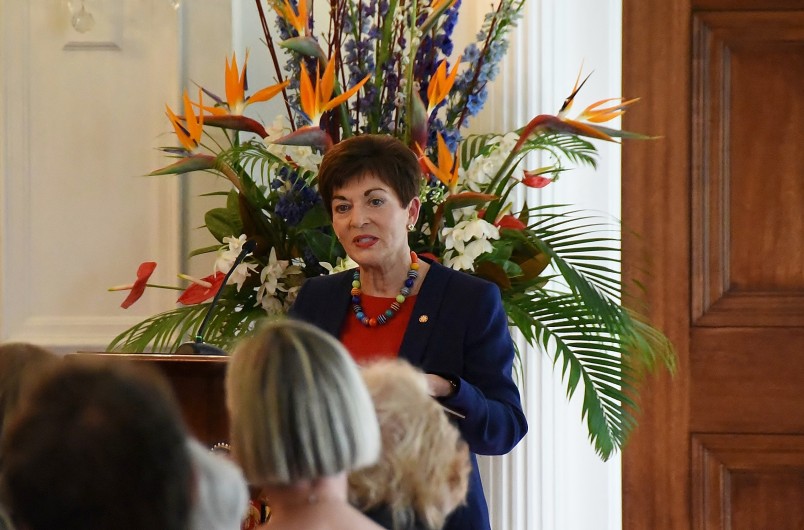 Image of Dame Patsy speaking at the New Zealand String Quartet's 30th anniversary reception