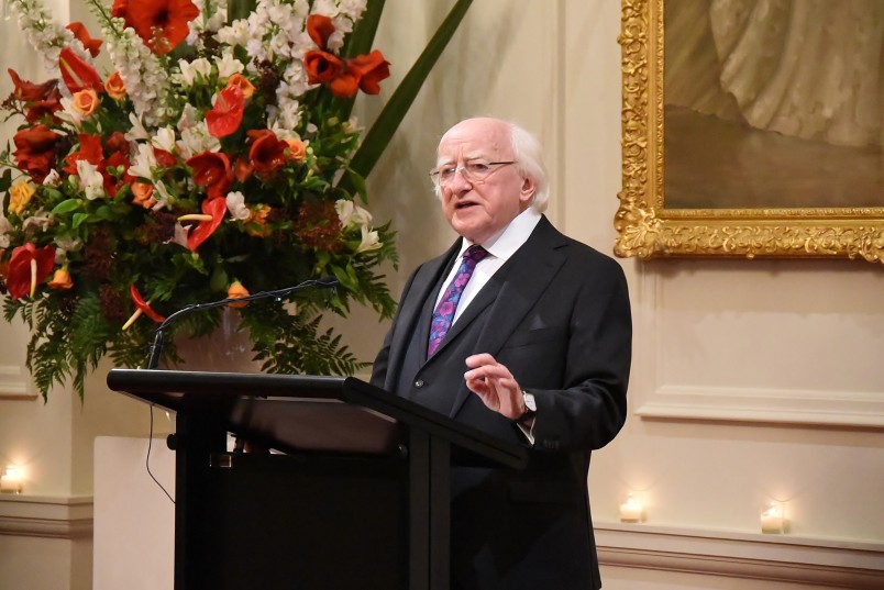 Image of President of Ireland, Michael D. Higgins speaking