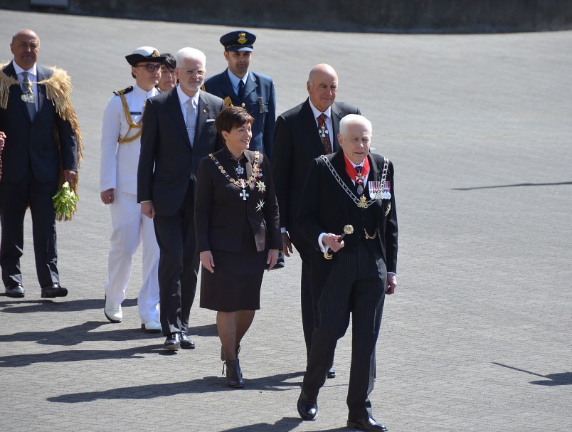 an image of Dame Patsy and Sir David arriving at Parliament