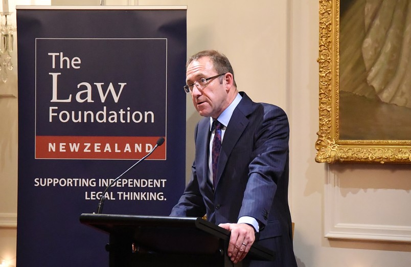 Image of Minister of Justice, Andrew Little speaking
