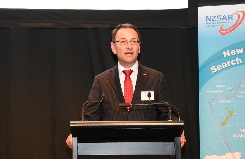 Image of Peter Mersi, Chairman of the NZSAR Council speaking