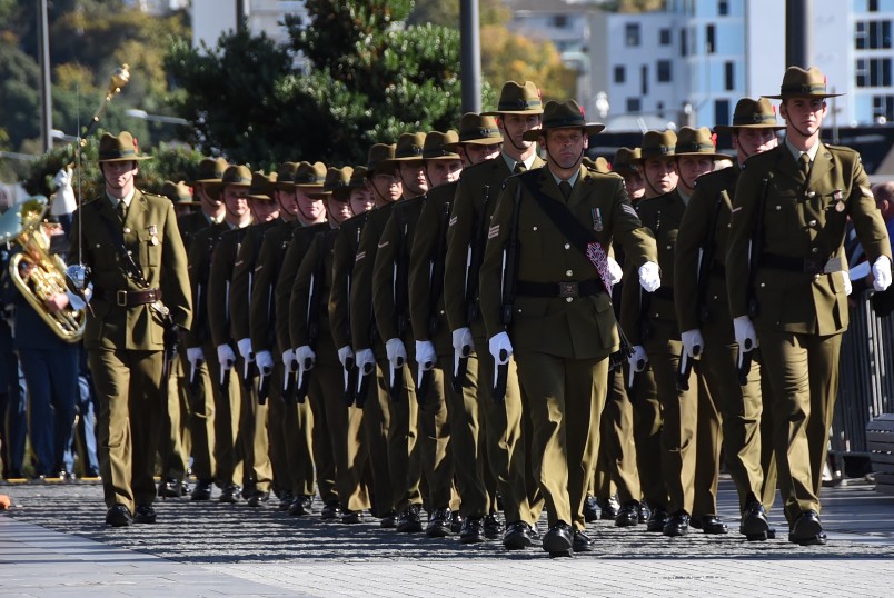 an image of The Guard of Honour arriving at Pukeahu