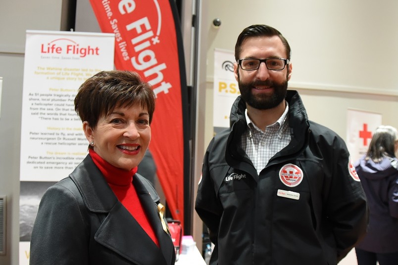 an image of Dame Patsy with Sebastian Grodd of Life Flight