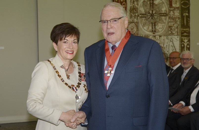 Image of Dr Michael Bassett and Dame Patsy Reddy