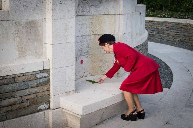an image of Dame Patsy at a Memorial to the Missing