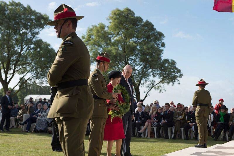 an image of Dame Patsy at a wreathlaying