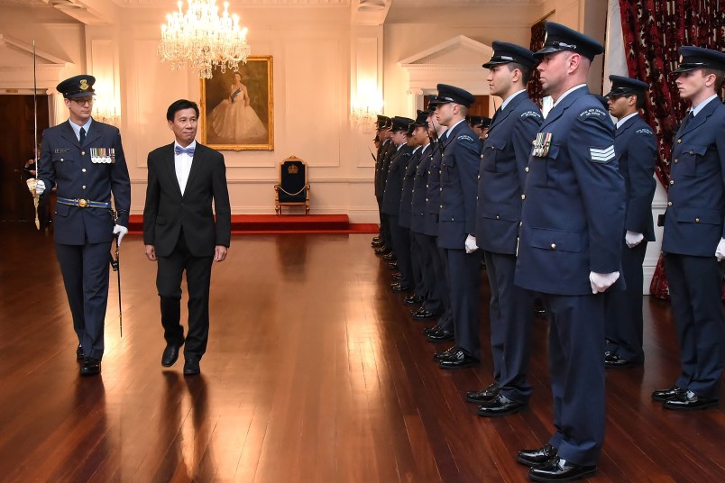 Ambassador of the Socialist Republic of Viet Nam inspecting the Guard of Honour