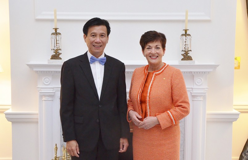 an image of HE Mr Ta Van Thong, the Ambassador of the Socialist Republic of Viet Nam and Dame Patsy