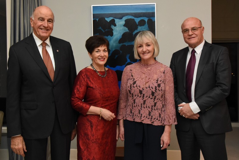 an image of Dame Patsy and Sir David with Alan Brookbanks, Chairman and Shelley Anderson, Executive Director