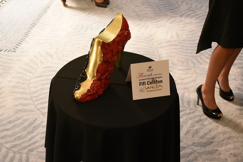 Image of a shoe sculpture by artist Fifi Colston