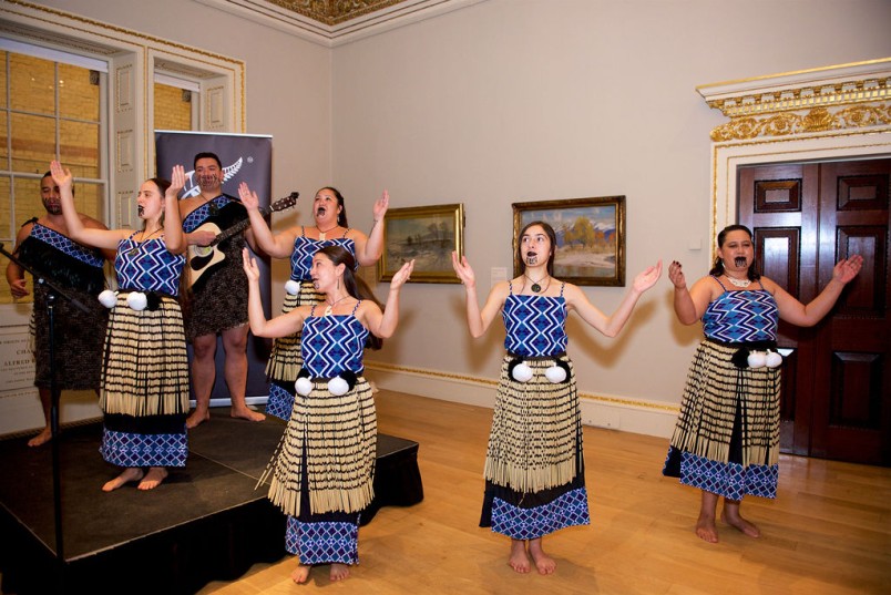 an image of Maori cultural party at the reception