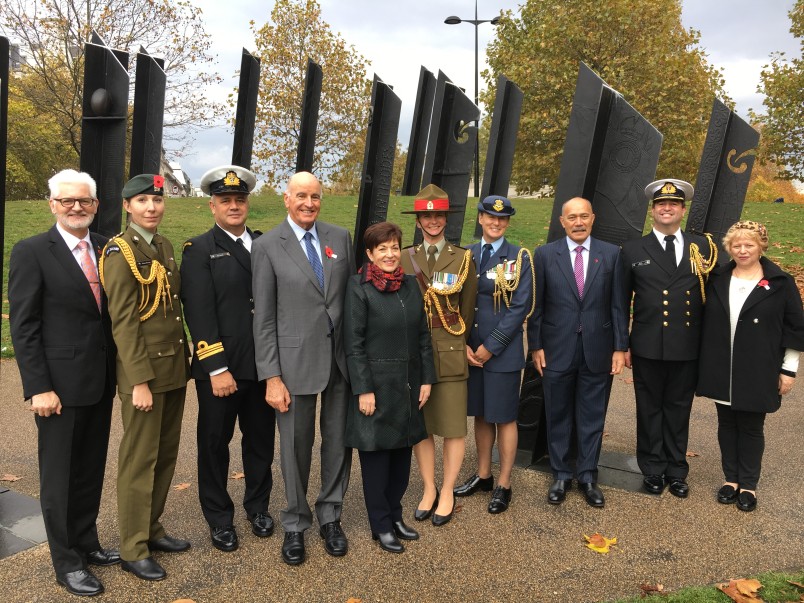 an image of the New Zealand Memorial in Hyde Park