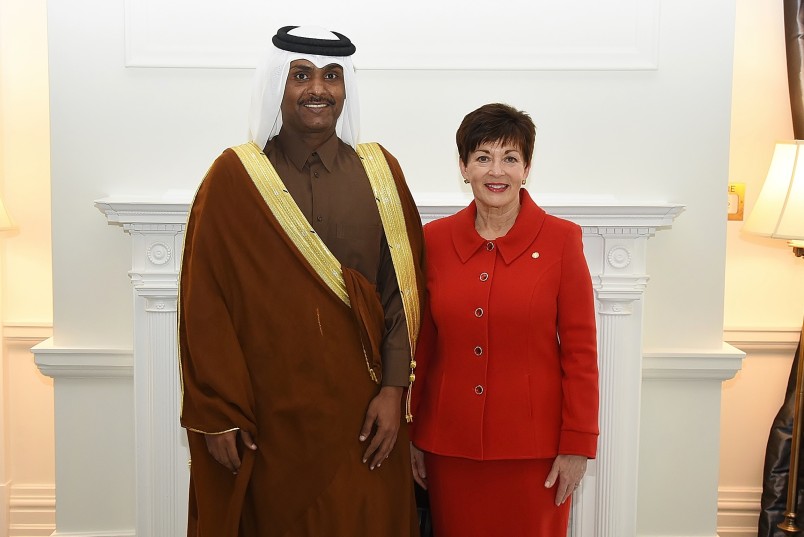 Image of HE Mr Saad Abdullah Al Mahmoud Al Shareef, Ambassador for the State of Qatar and Dame Patsy Reddy
