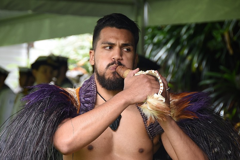 Image of a warrior from the NZDF cultural party