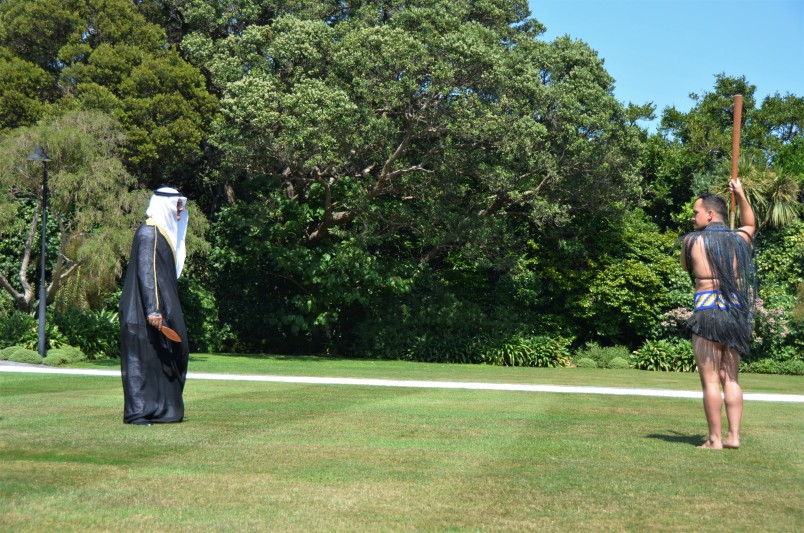 an image of HE Abdulrahman Abdulaziz Alsuhaibani and a member of the cultural party