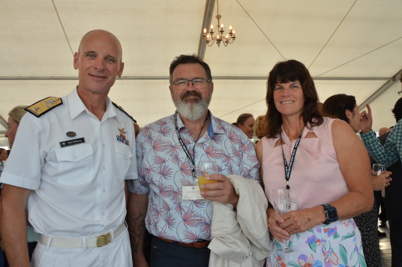 an image of Commodore Mat Williams, Justice Joe Williams and Gillian Williams