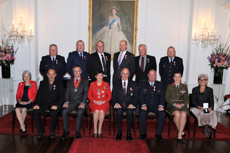 Dame Patsy and Sir David with recipients