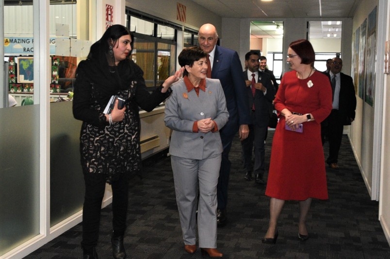 A tour of the school, escorted by Principal Fatima Zaheed 