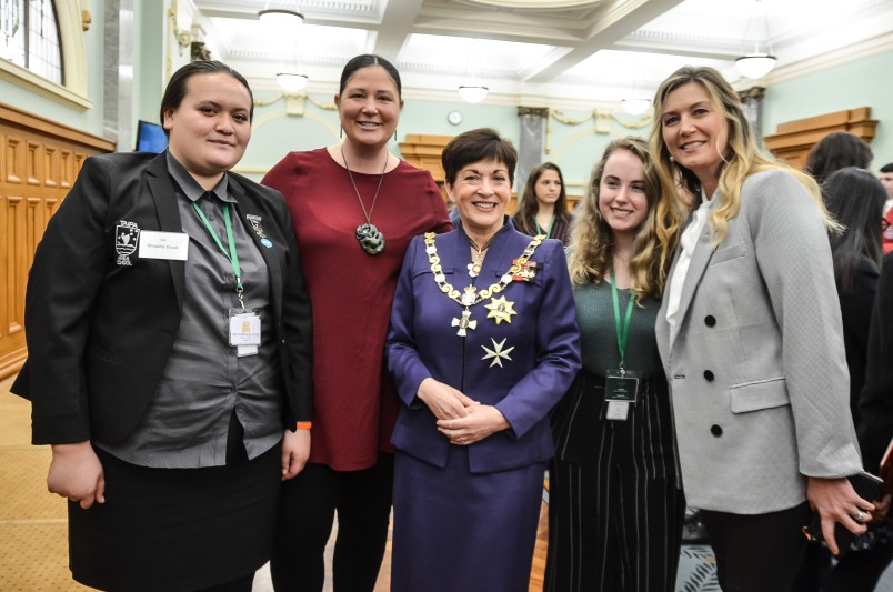 Image of Dame Patsy with Youth MPs and others