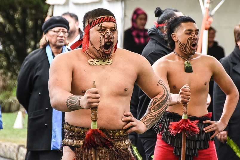 Image of warriors at Turangawaewae Marae