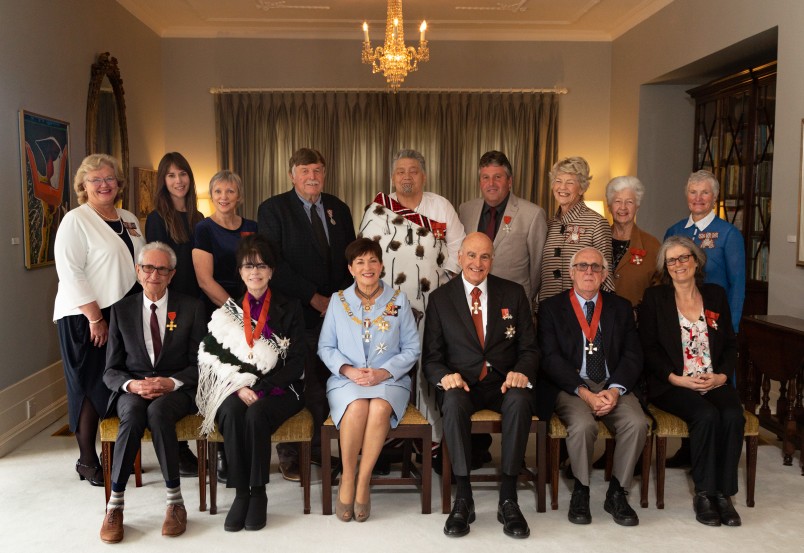 Their Excellencies with the recipients of the investiture on the morning of 3 September, 2019