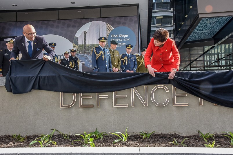 Dame Patsy and Hon Ron Mark formally open Defence House