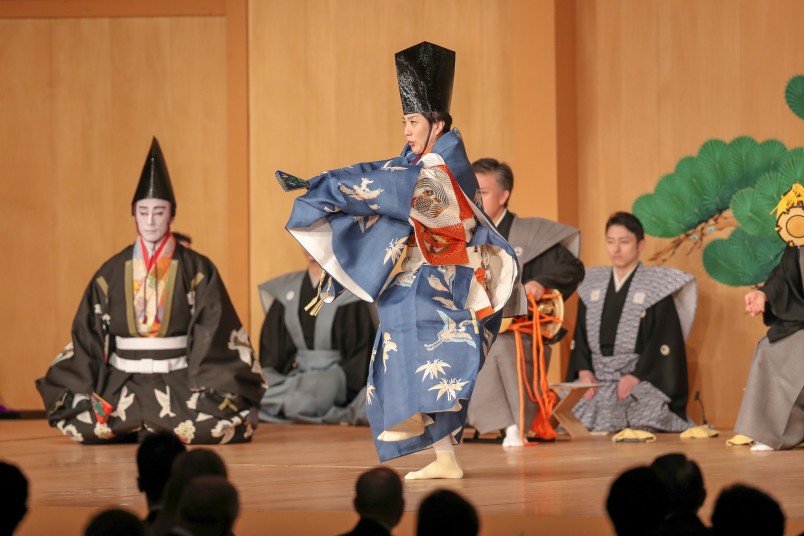 Traditional court music, bugaku, entertained guests at the Imperial Palace