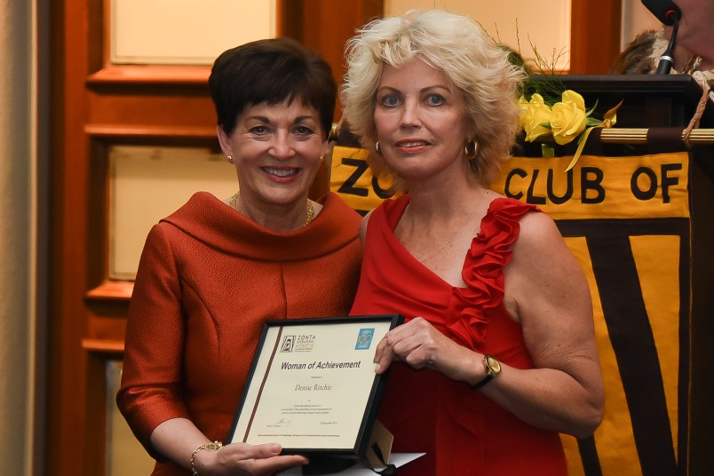 Image of Dame Patsy with Women of Achievement Award recipient Denise Ritchie