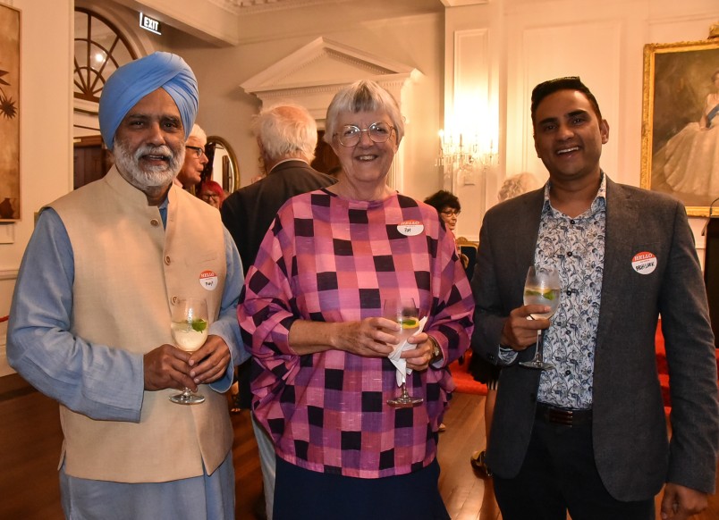Three guests at DCM 50th Birthday at Government House