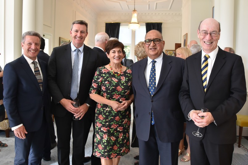 Image of Dame Patsy with the Chancellors of Massey, Victoria, Waikato and Otago Universities