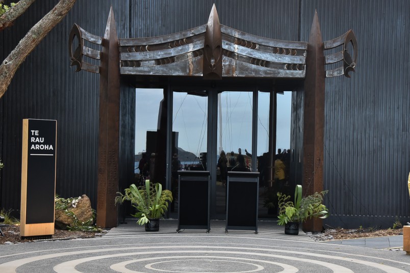 The entrance to Te Rau Aroha