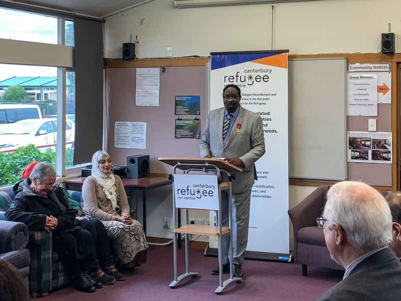 Image of Centre Chair Ahmed Tani speaking